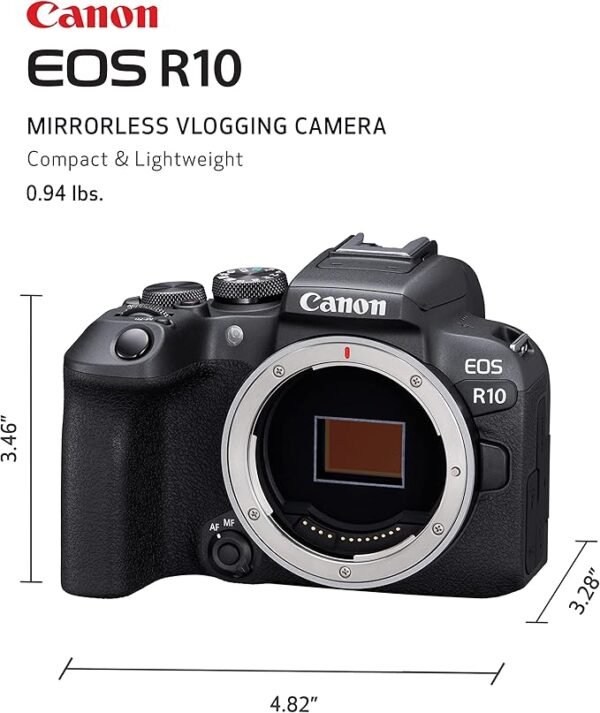 Canon EOS R10 (Body Only), Mirrorless Vlogging Camera, 24.2 MP, 4K Video, DIGIC X Image Processor, High-Speed Shooting, Subject Tracking, Compact, Lightweight, Subject Detection, for Content Creators - Image 3